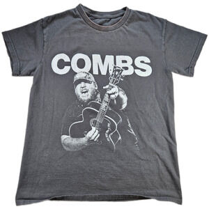 Luke Combs Growin' Up Gettin' Old Tour T-Shirt Men’s Charcoal Gray Small Cotton